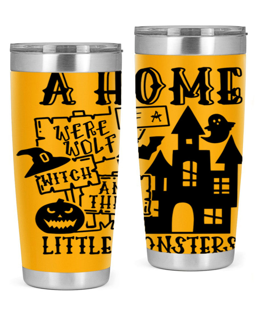 a home of a were wolf witch and their little monsters 96#- halloween- Tumbler