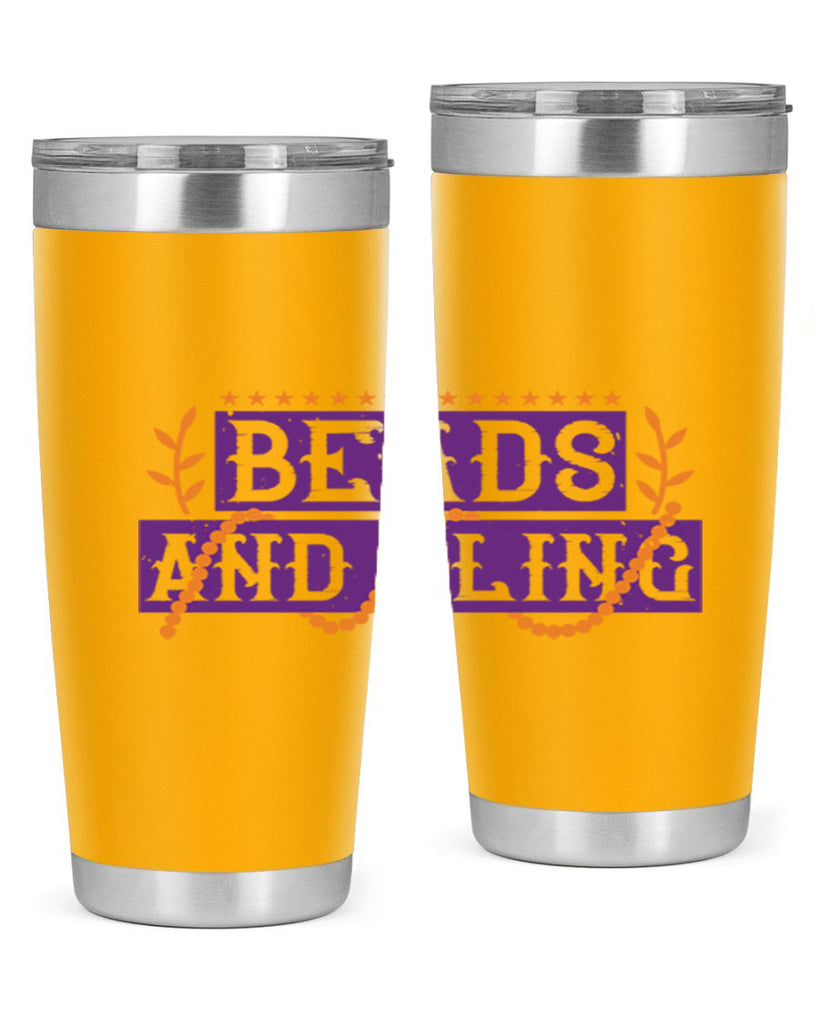 beads and bling 40#- mardi gras- Tumbler
