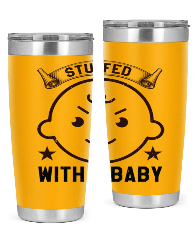 stuffed with a baby Style 14#- baby shower- tumbler
