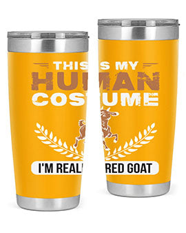 this is my human costume im really a red goat Style 1#- goat- Tumbler