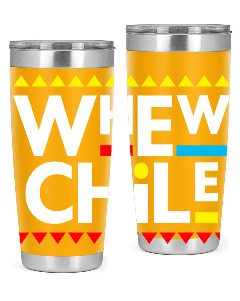 whew chile 11#- black words phrases- Cotton Tank