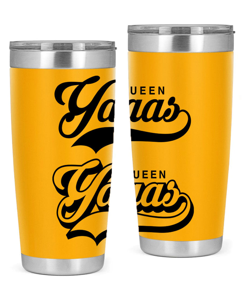 yaaas queen script 6#- black words phrases- Cotton Tank