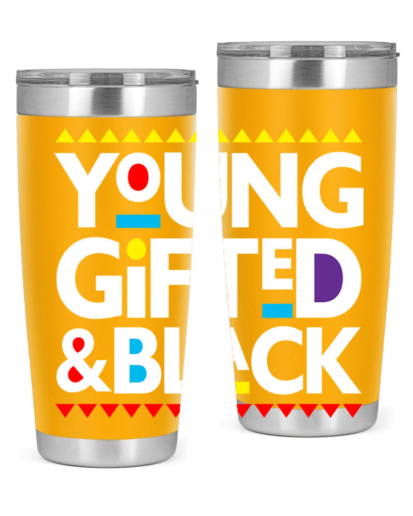 young gifted and black 2#- black words phrases- Cotton Tank