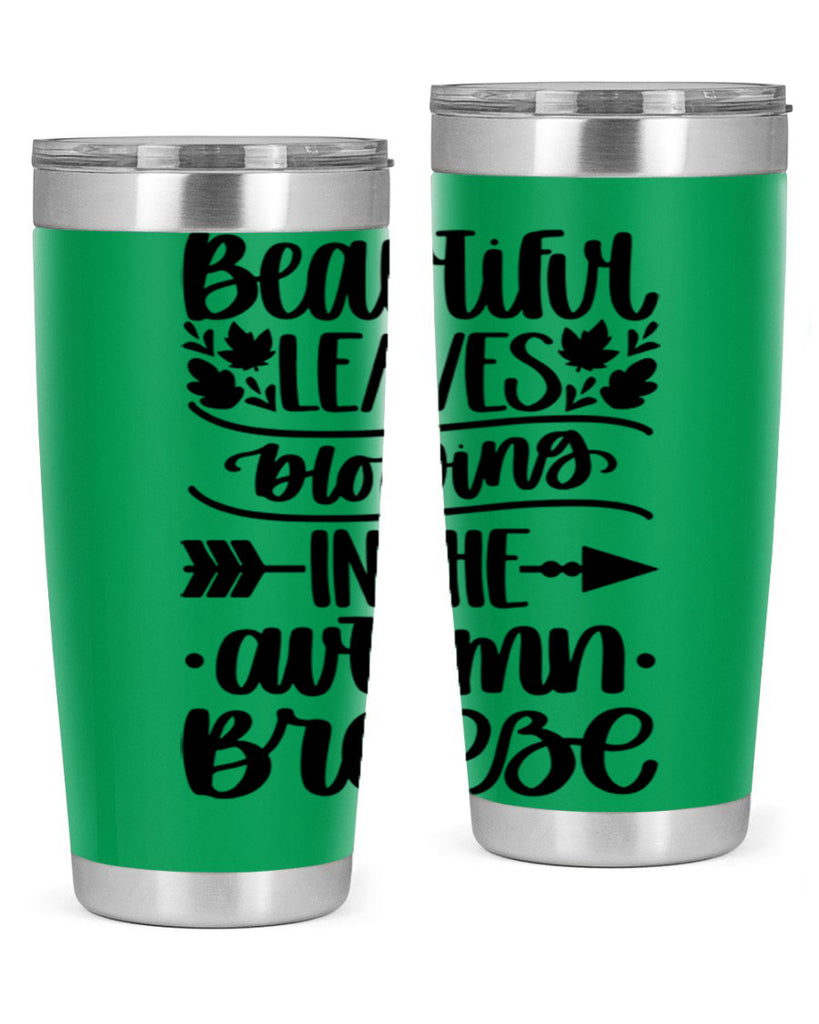 Beautiful Leaves Blowing In The Autumn Breeze 479#- fall- Tumbler