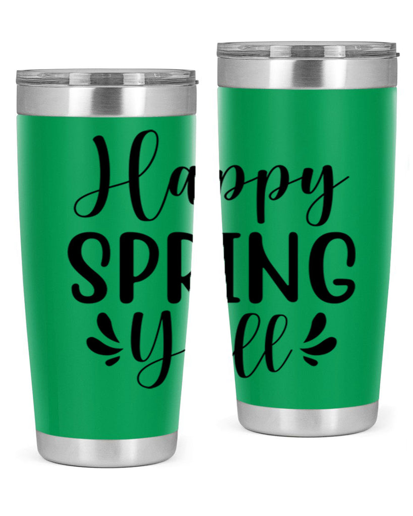 Happy Spring Y'all 163#- spring- Tumbler