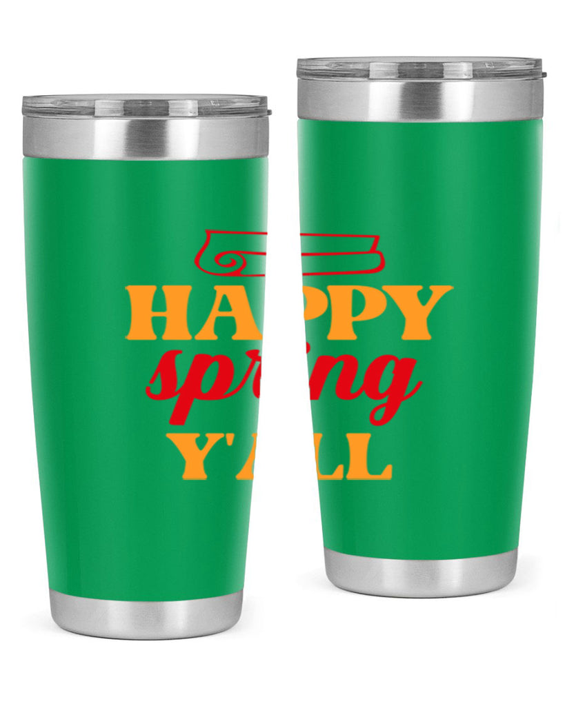 Happy spring y'all 166#- spring- Tumbler