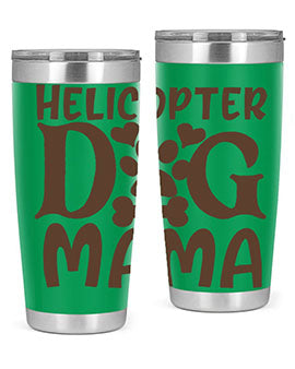 Helicopter Dog Mama Style 87#- dog- Tumbler