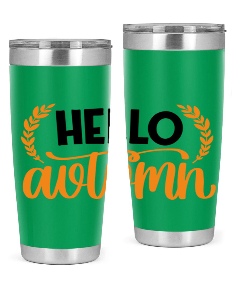Hello Autumn 493#- fall- Tumbler