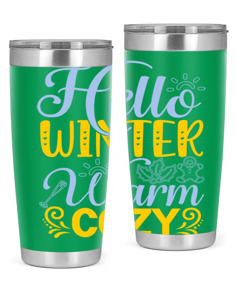 Hello winter warm cozy166#- winter- Tumbler
