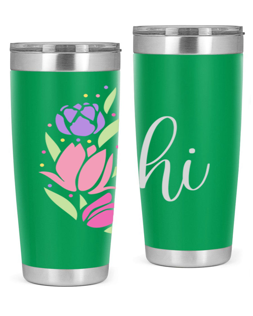Hi pink flowers238#- spring- Tumbler