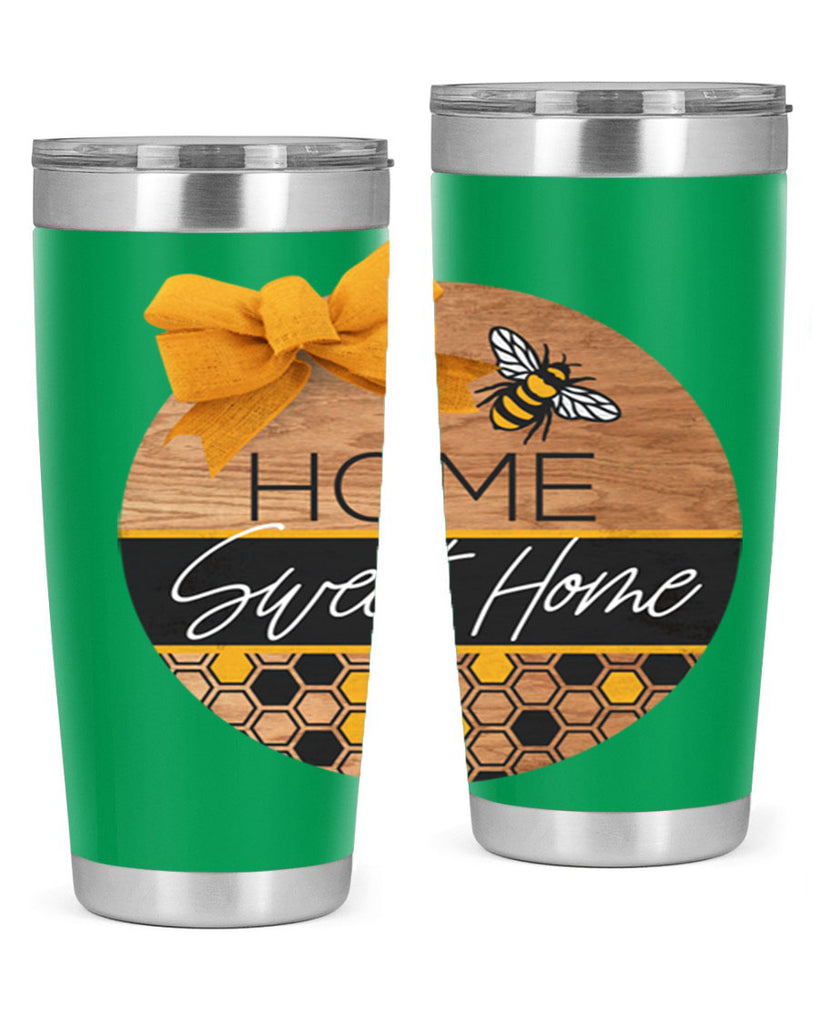 Home Sweet Home Bee and hive pattern Mockup242#- spring- Tumbler