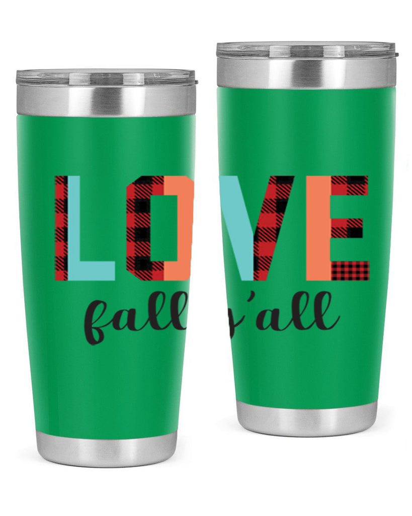 Love fall yall 411#- fall- Tumbler