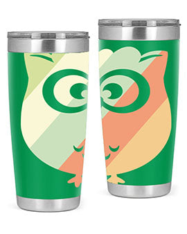 Owl Retro Style Vintage A TurtleRabbit 15#- owl- Tumblers