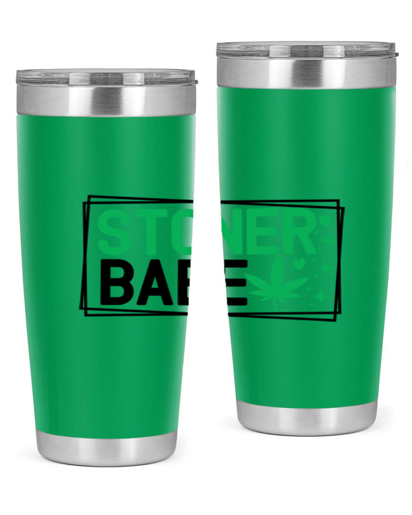 Stoner Babe 258#- marijuana- Tumbler