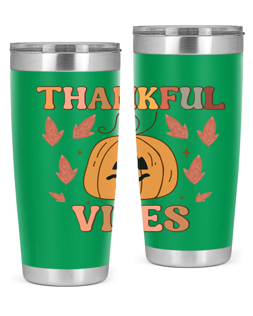 Thankful Vibes 607#- fall- Tumbler