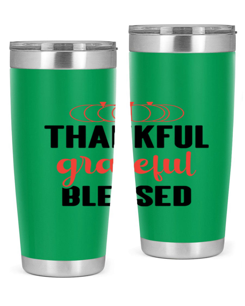 Thankful grateful blessed 603#- fall- Tumbler