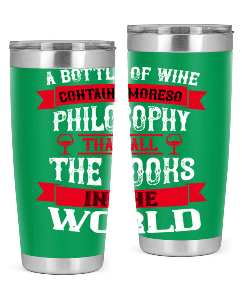 a bottle of wine contains moreso 96#- wine- Tumbler