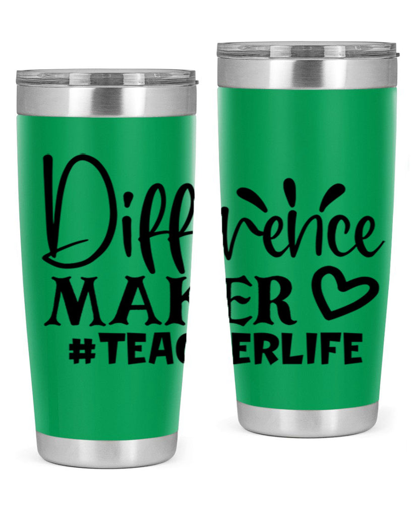 difference maker teacherlife Style 185#- teacher- tumbler