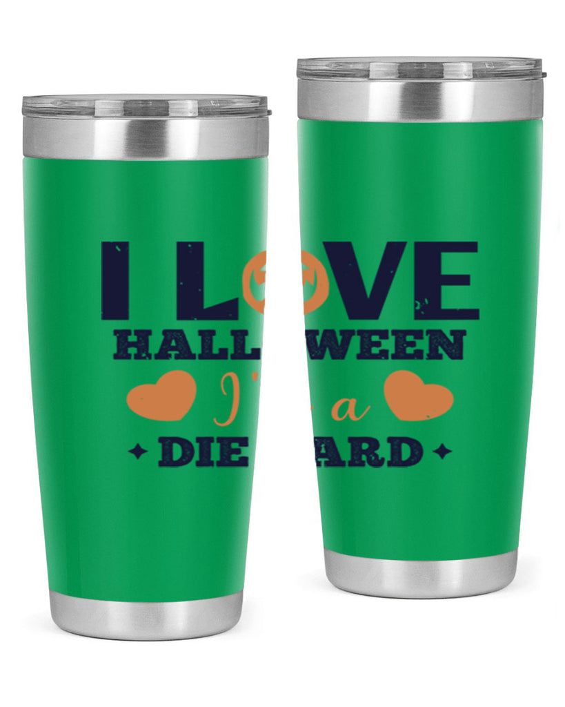 i love halloween im a die hard 150#- halloween- Tumbler