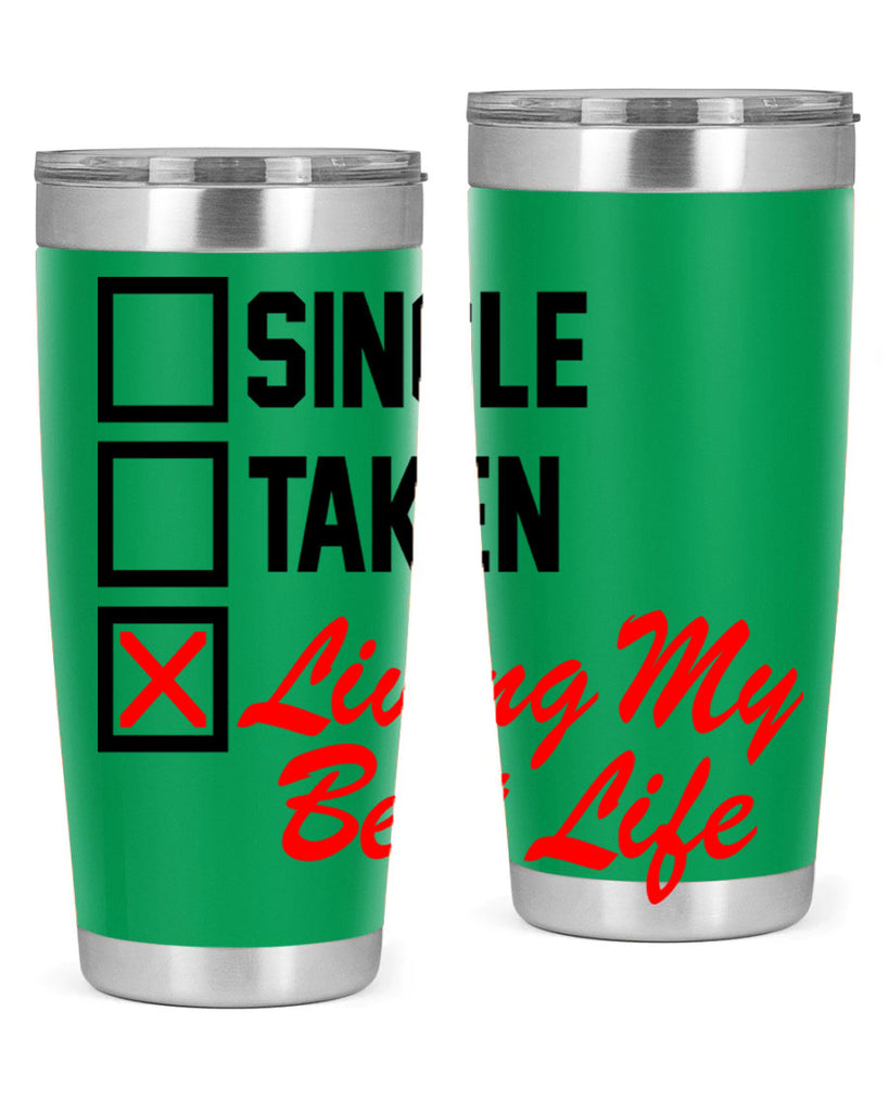 single taken living my best life 34#- black words phrases- Cotton Tank