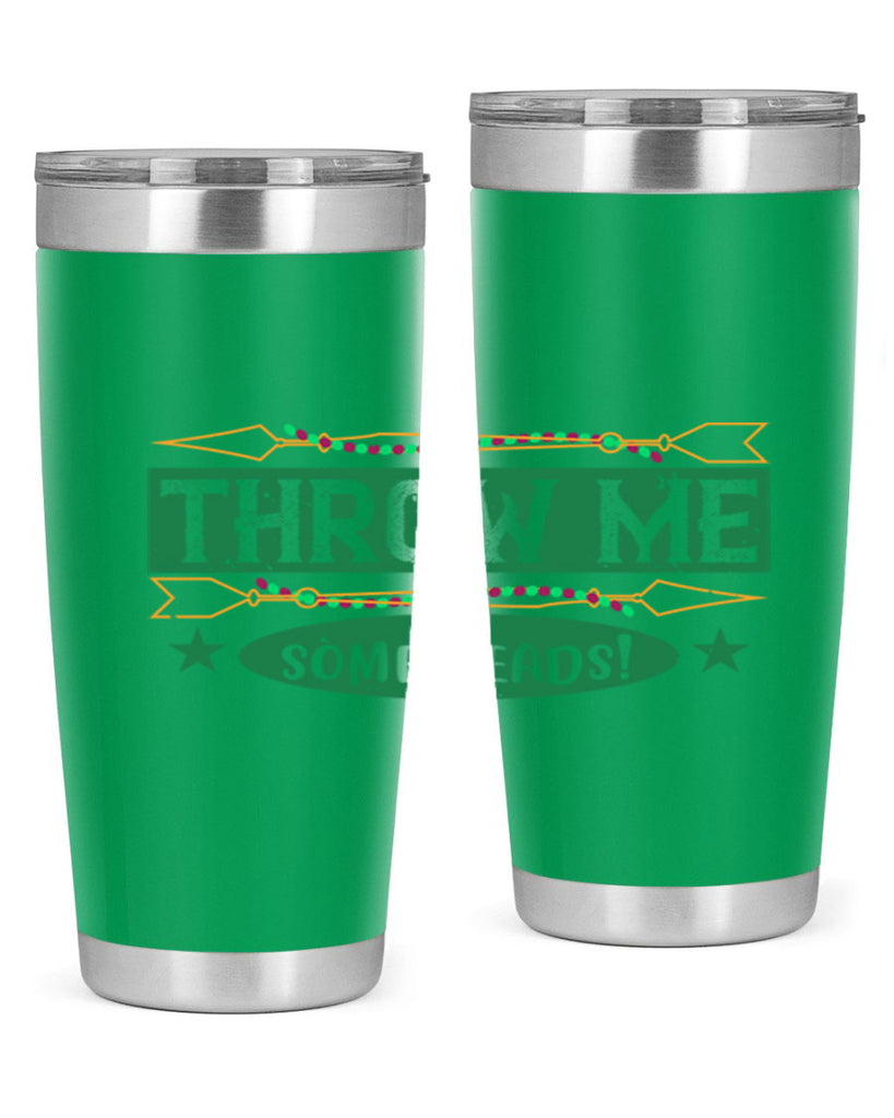 throw me some beads 34#- mardi gras- Tumbler