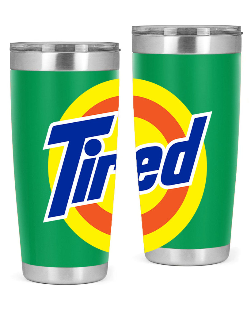 tired 19#- black words phrases- Cotton Tank