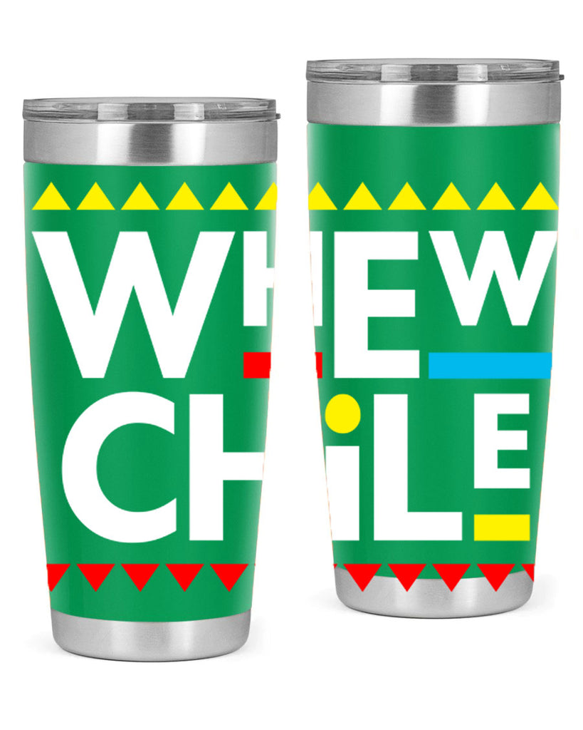 whew chile 11#- black words phrases- Cotton Tank