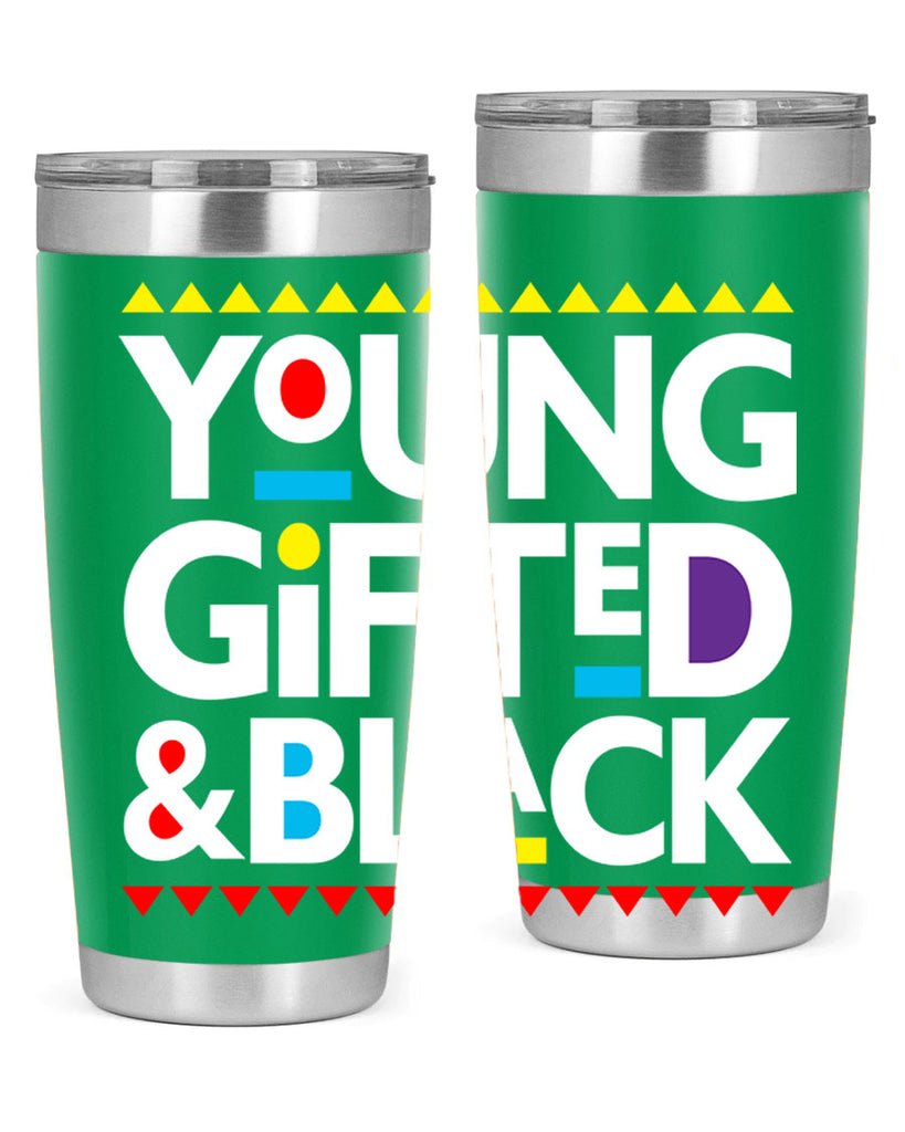 young gifted and black 2#- black words phrases- Cotton Tank