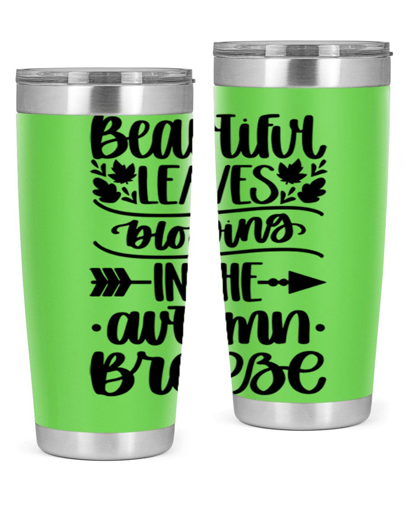 Beautiful Leaves Blowing In The Autumn Breeze 479#- fall- Tumbler