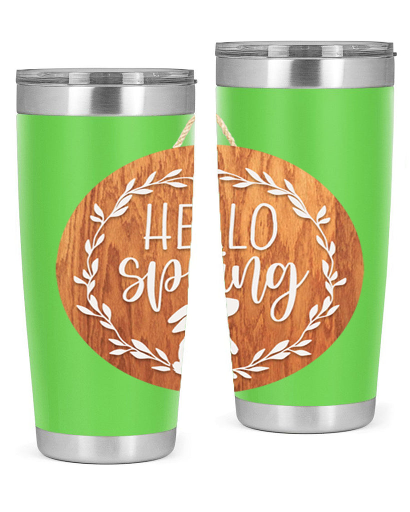 Hello Spring Bunny Wreath Mockup191#- spring- Tumbler