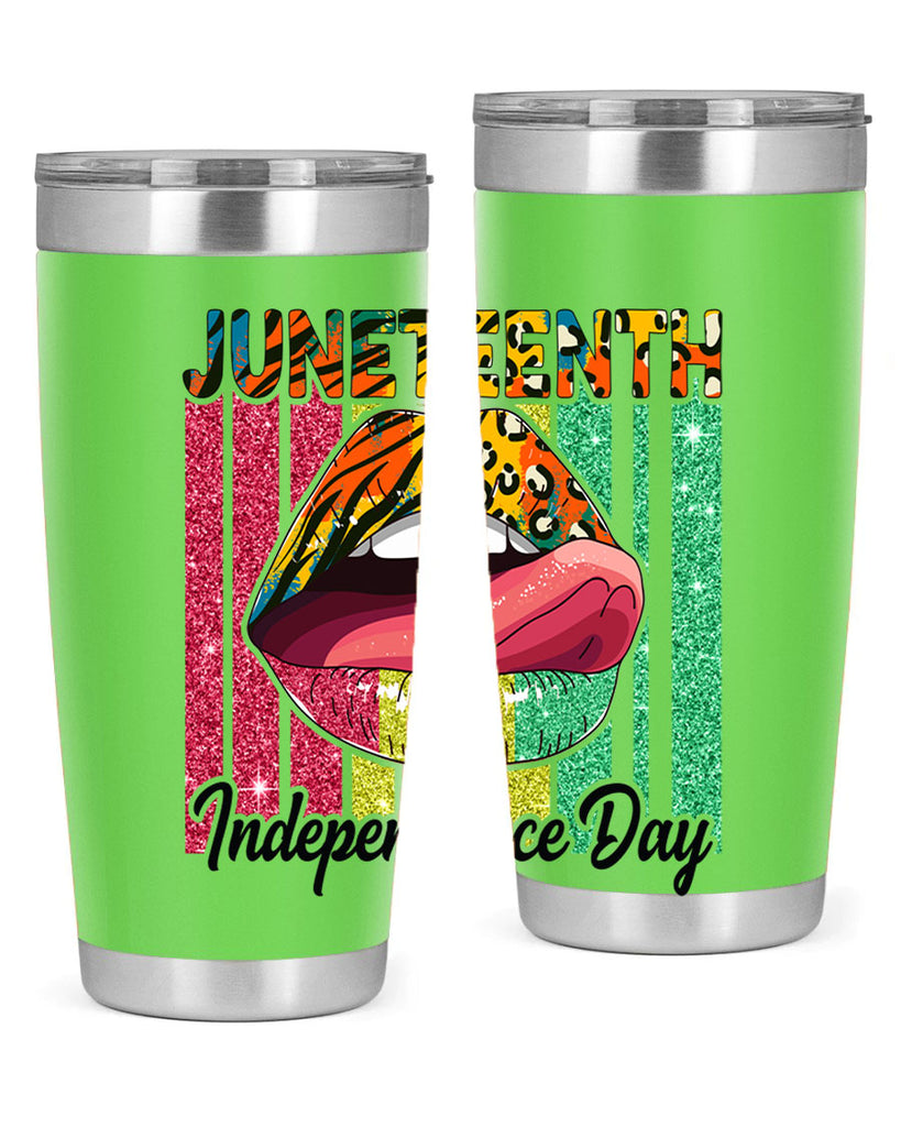 Juneteenth Independence Day Sexy Lip Png 11#- Juneteenth- tumbler