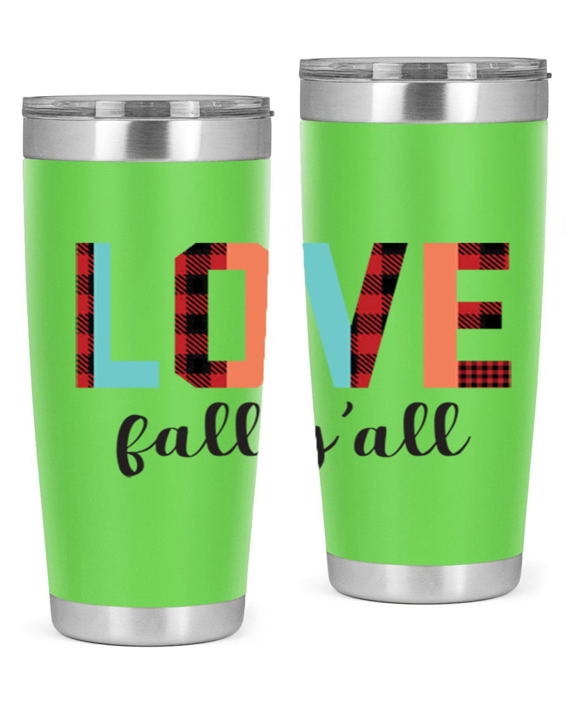 Love fall yall 411#- fall- Tumbler