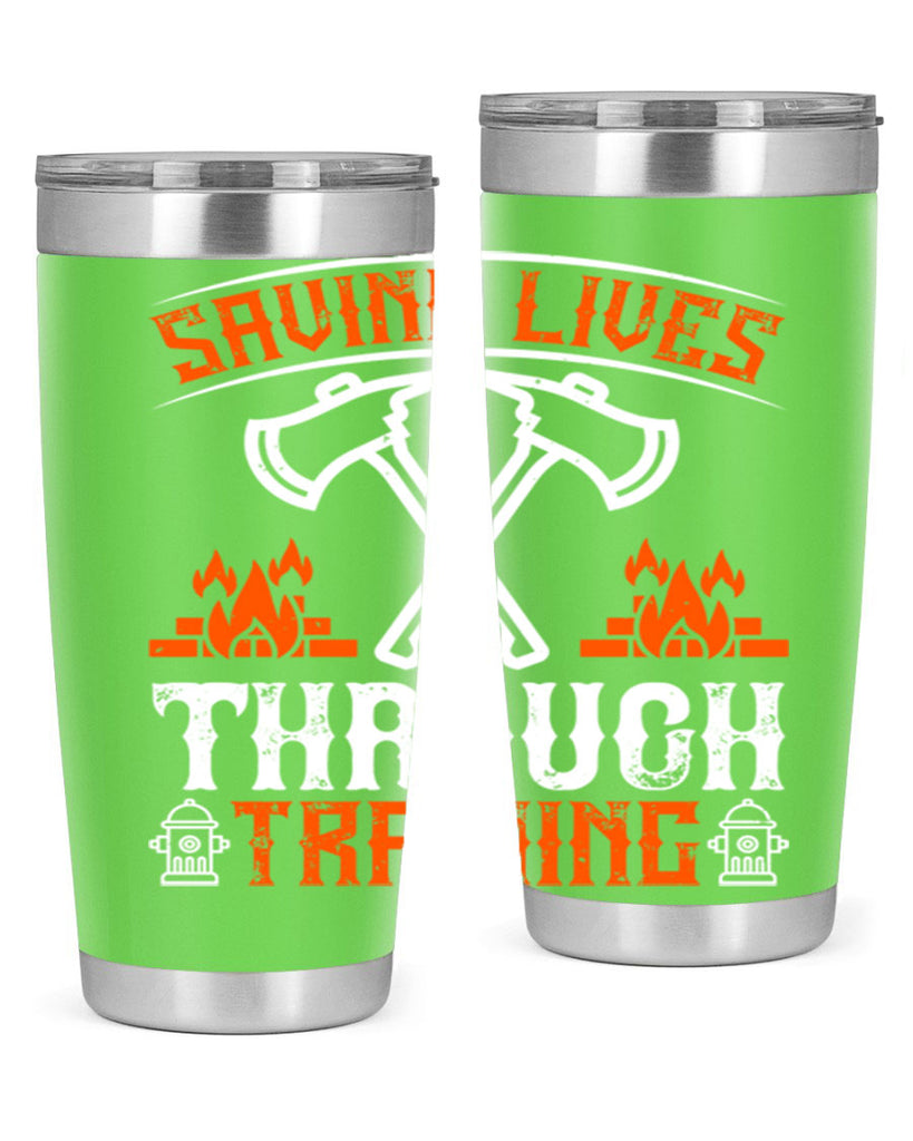 Saving lives through training Style 32#- fire fighter- tumbler