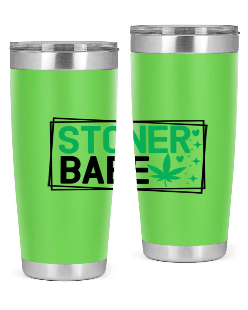 Stoner Babe 258#- marijuana- Tumbler