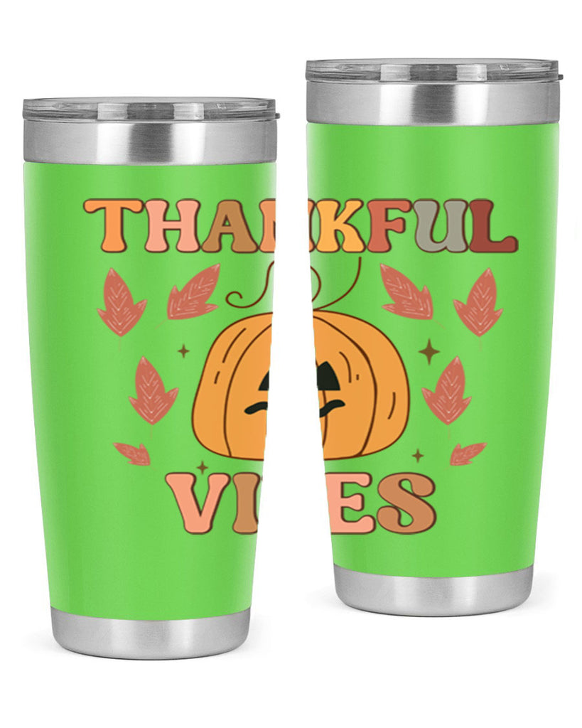 Thankful Vibes 607#- fall- Tumbler