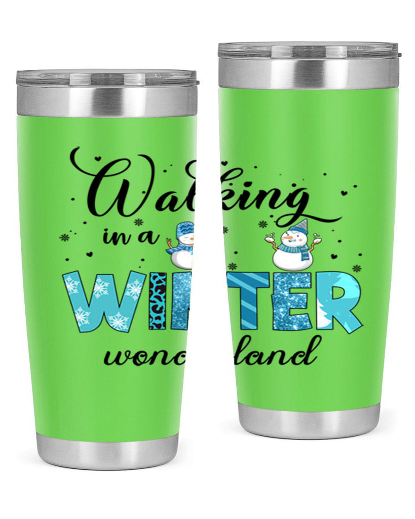 Walking in a winter wonderland 443#- winter- Tumbler