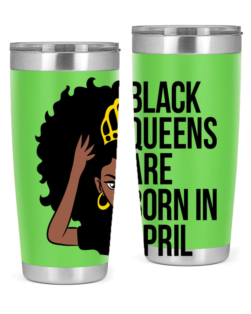 black queens are born in april 218#- black words phrases- Cotton Tank