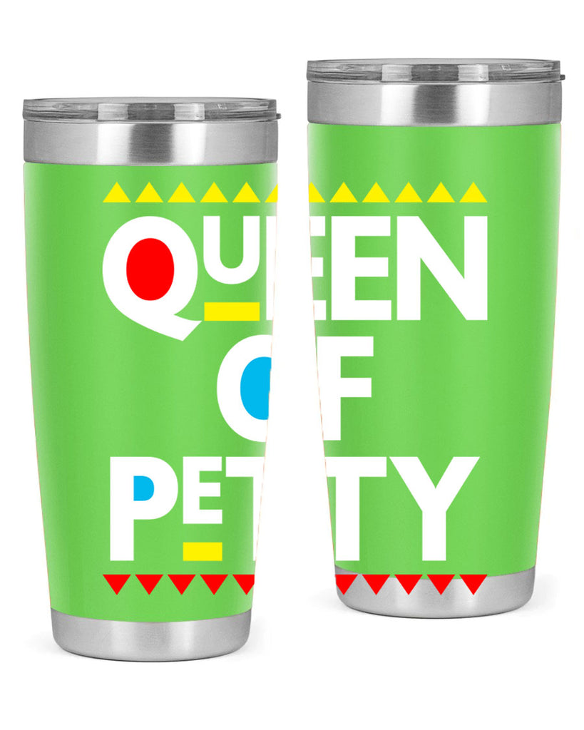 queen ofpetty 48#- black words phrases- Cotton Tank