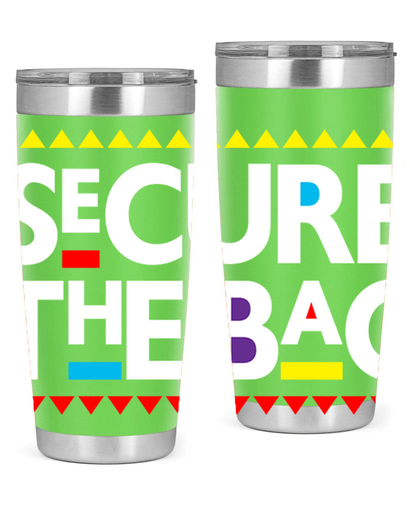 secure the bag 39#- black words phrases- Cotton Tank