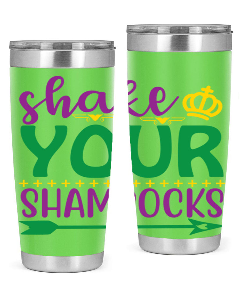 shake your shamrocks 2#- mardi gras- Tumbler