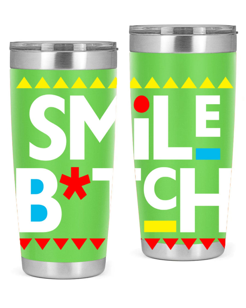 smile bitch 30#- black words phrases- Cotton Tank