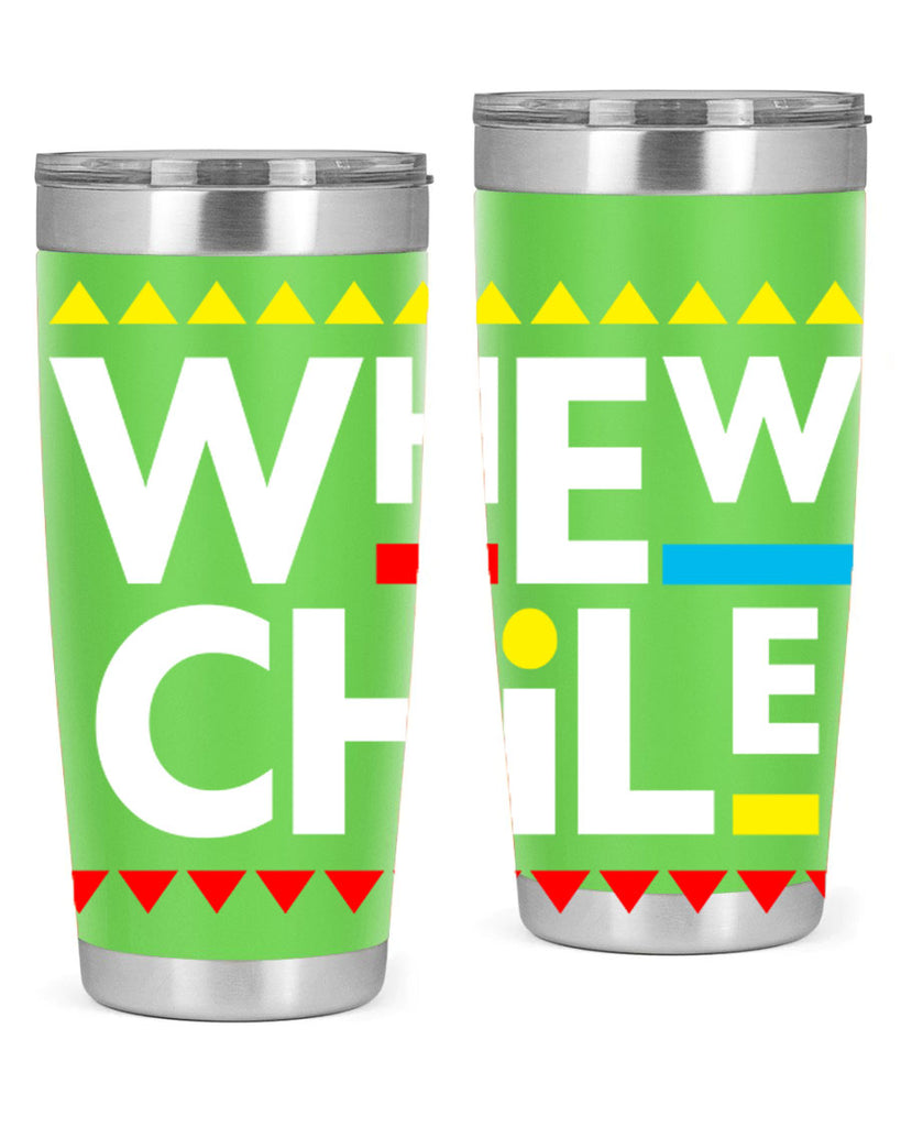 whew chile 11#- black words phrases- Cotton Tank