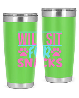 will sit for snacks Style 57#- dog- Tumbler