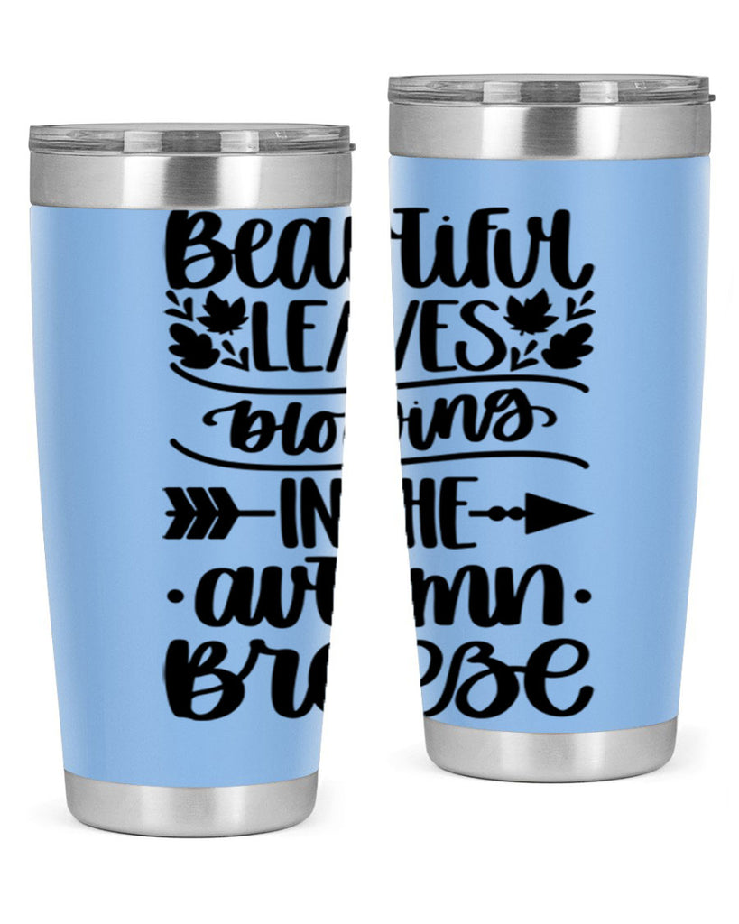 Beautiful Leaves Blowing In The Autumn Breeze 479#- fall- Tumbler