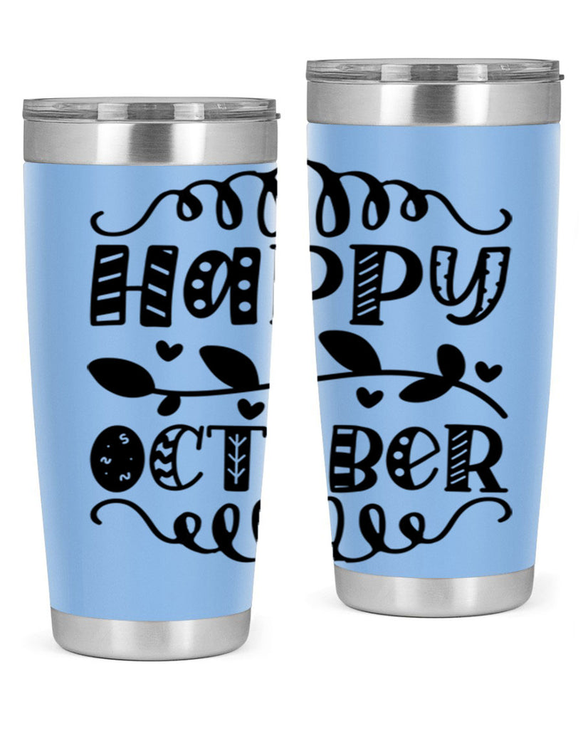Happy October 239#- fall- Tumbler