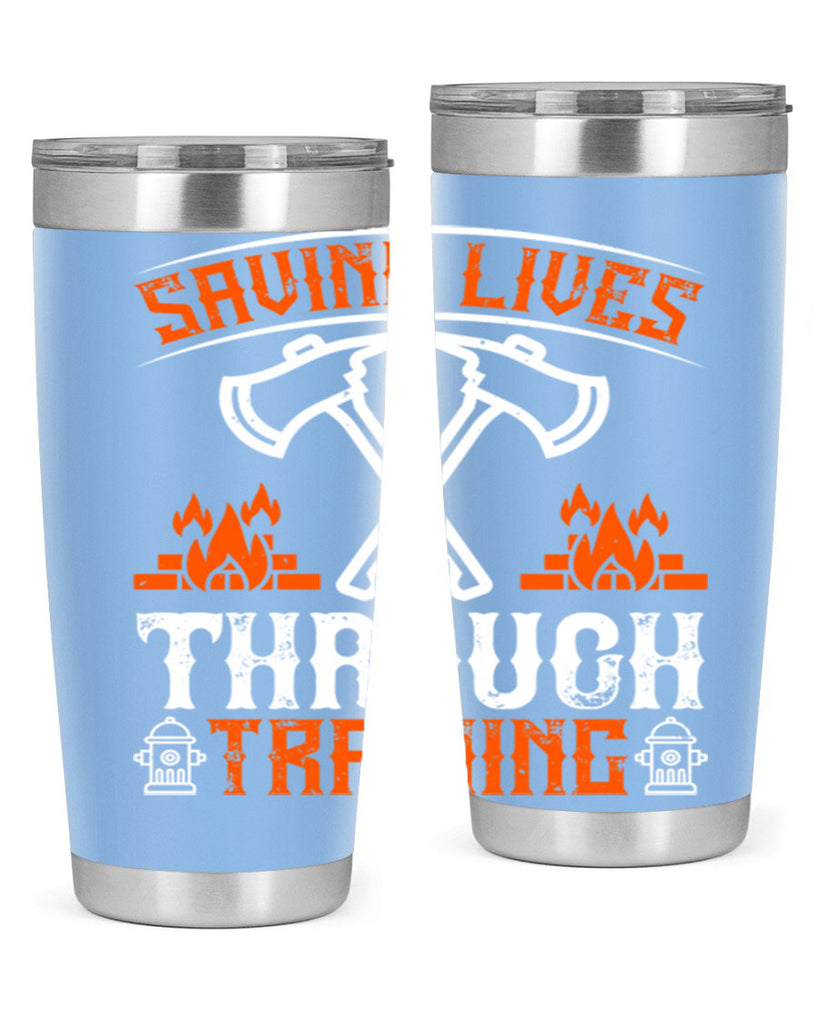 Saving lives through training Style 32#- fire fighter- tumbler
