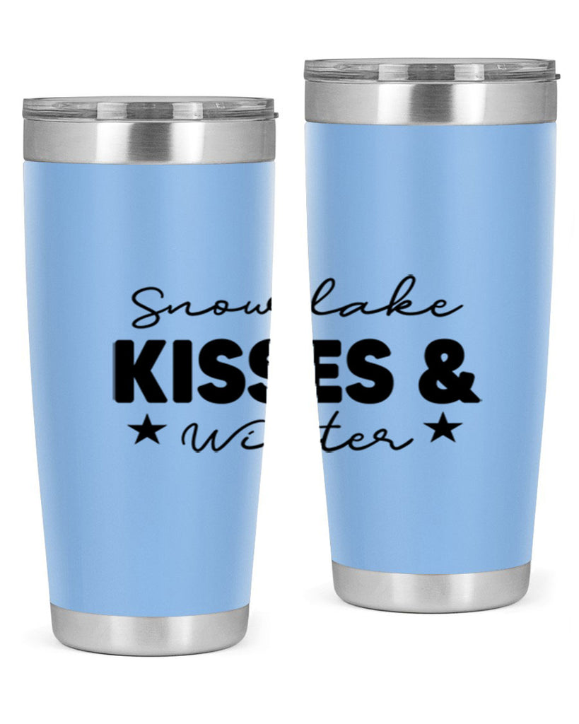 Snowflake Kisses Winter374#- winter- Tumbler