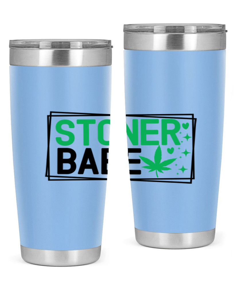 Stoner Babe 258#- marijuana- Tumbler