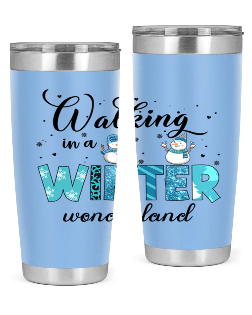 Walking in a winter wonderland 443#- winter- Tumbler