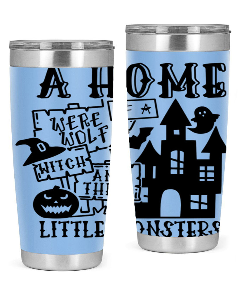 a home of a were wolf witch and their little monsters 96#- halloween- Tumbler